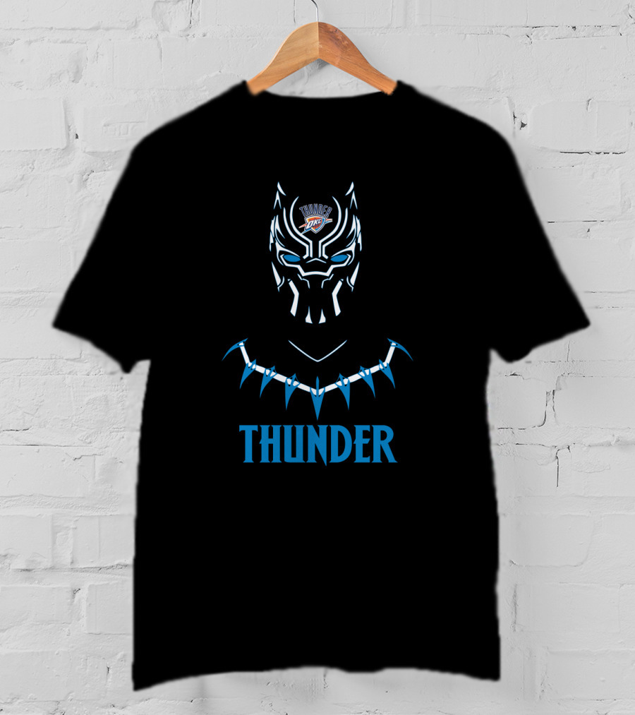 Okc Thunder Black Panther Fan T-Shirt
