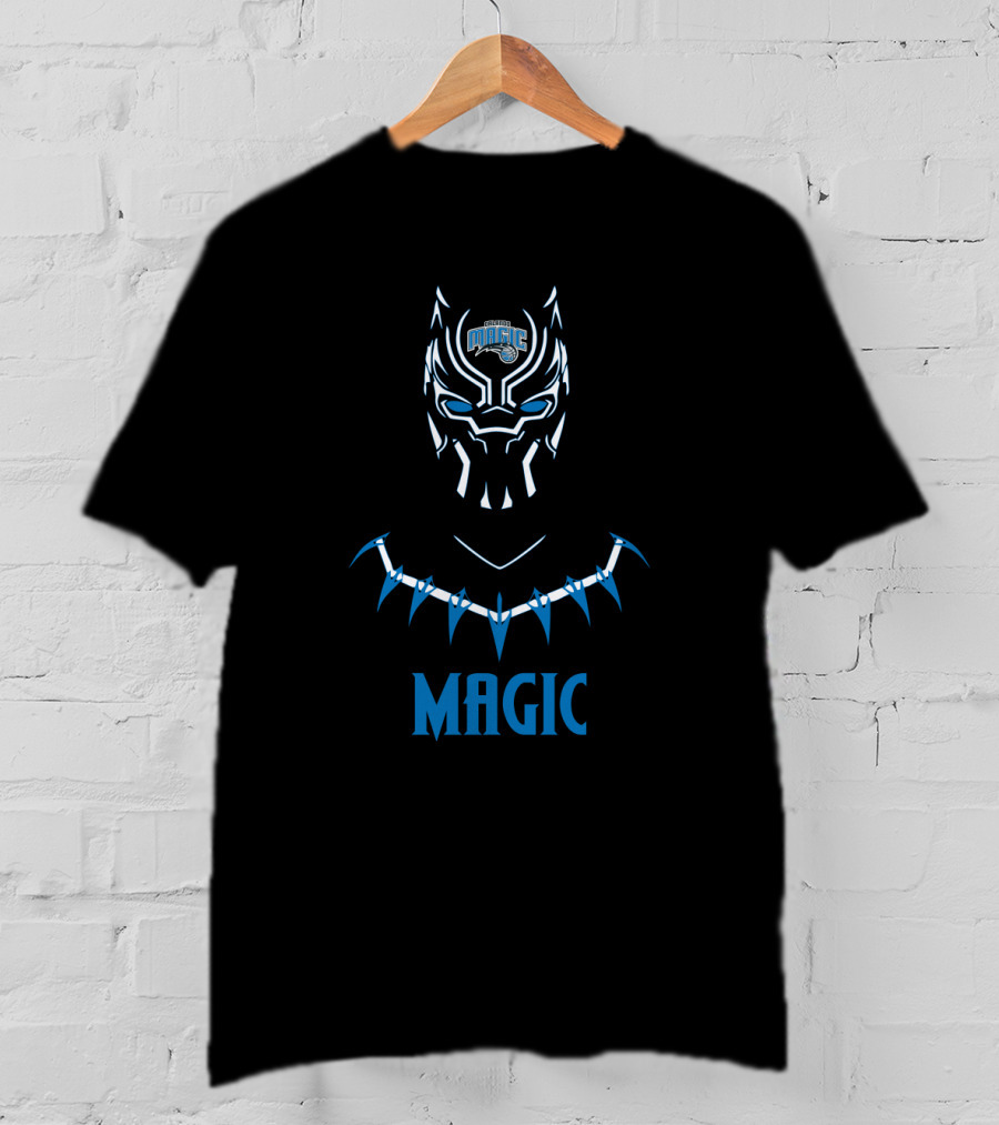 Orlando Magic Black Panther Fan Logo Mashup T-Shirt