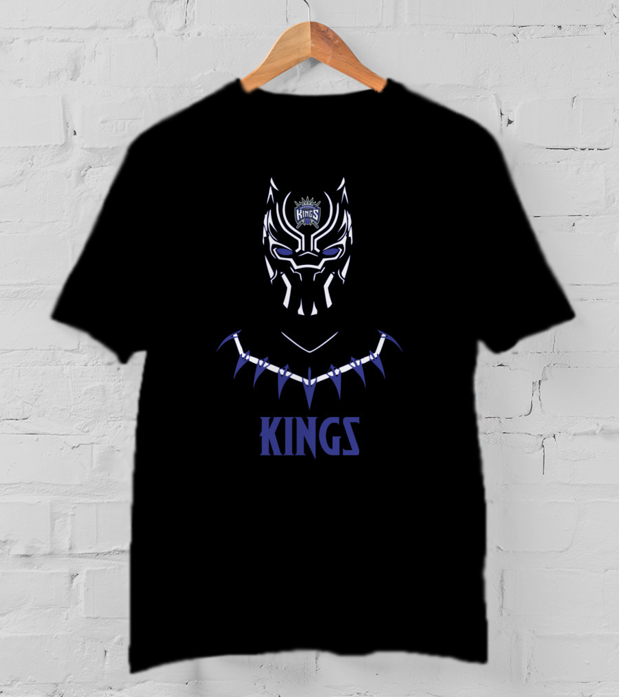 Kings Fans Black Panther Mask T-Shirt