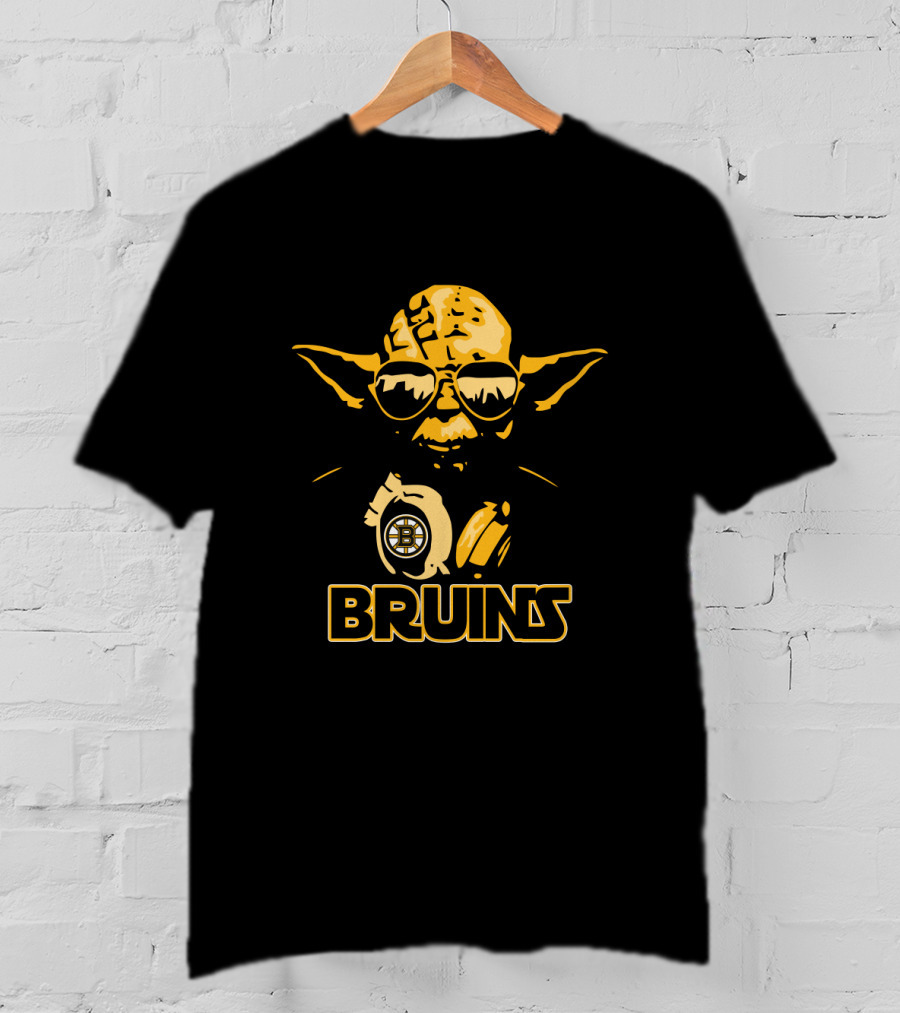 Yoda Bruins Boston Star Wars Fans Mashup T-Shirt