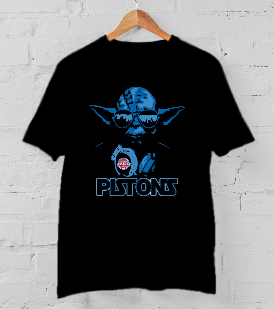Pistons Yoda Star Wars Detroit Pistons Fans T-Shirt