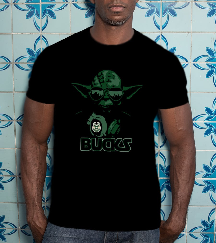 Yoda Milwaukee Bucks Star Wars Fans T-Shirt
