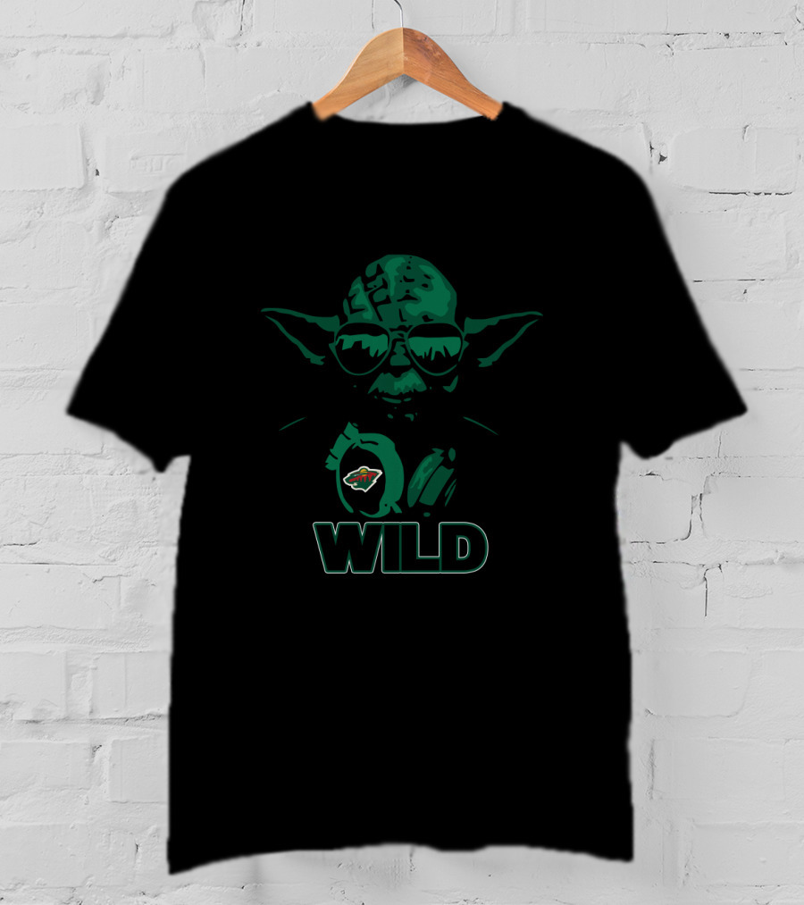Yoda Star Wars In Minnesota Wild Hockey Fans T-Shirt