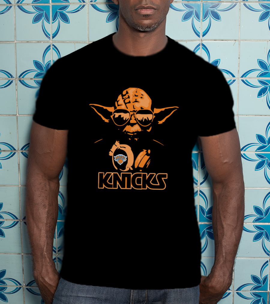 Yoda Knicks Star Wars Fan New York Basketball Fusion T-Shirt