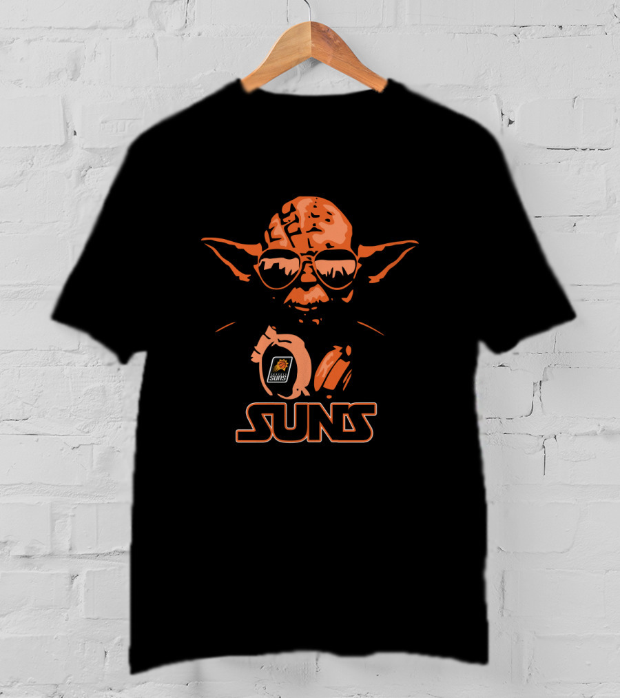 Yoda Wearing Headphones With Phoenix Suns T-Shirt