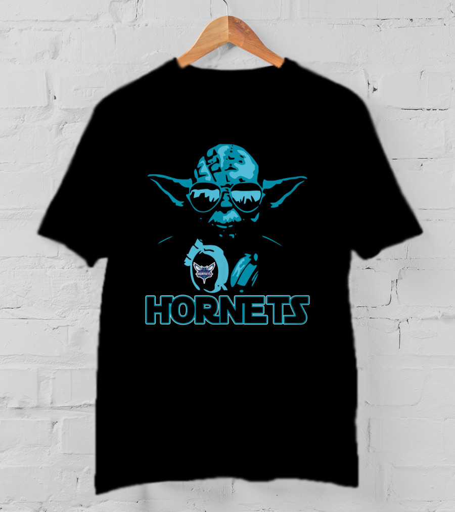Yoda Charlotte Hornets Fans Star Wars Collaboration T-Shirt