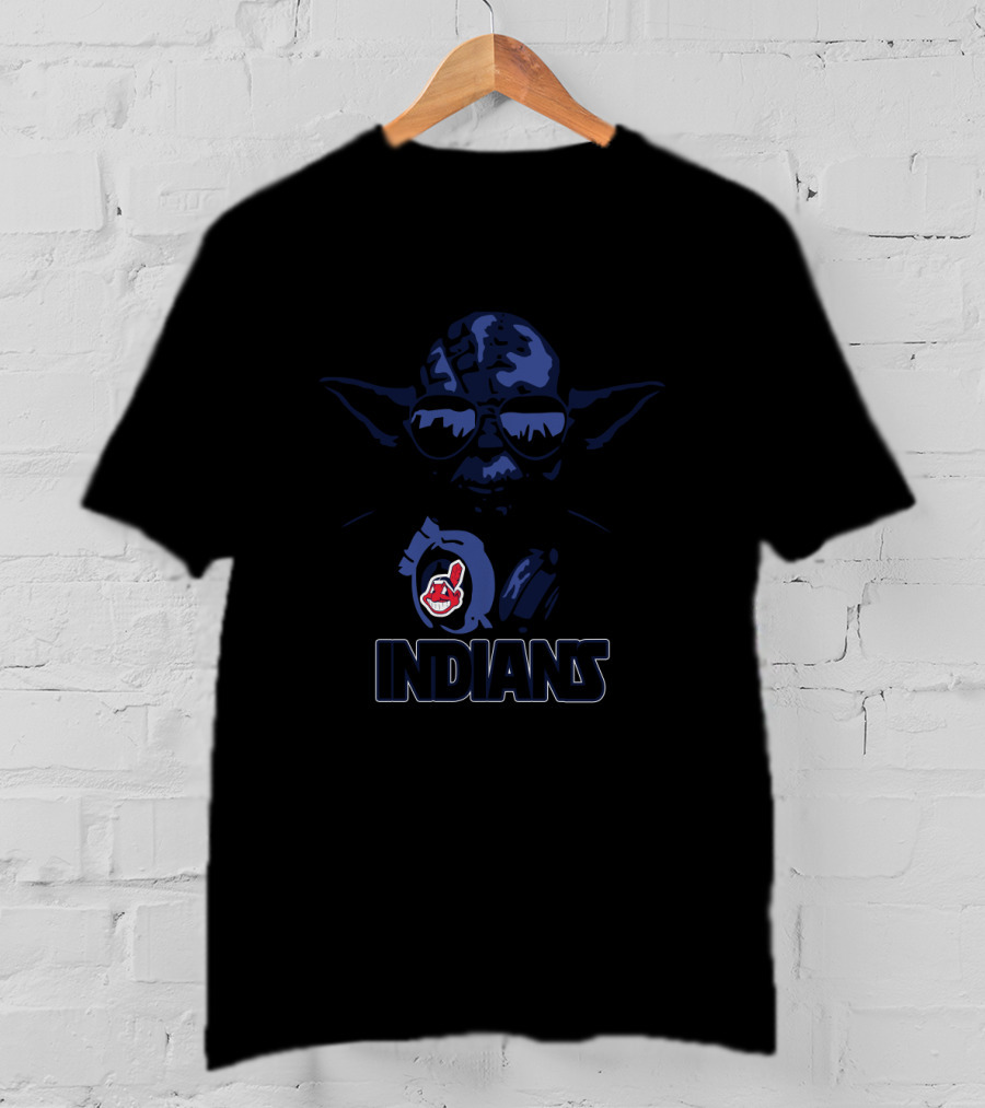 Yoda Cleveland Indians Fans Star Wars Logo Tribute Indians T-Shirt