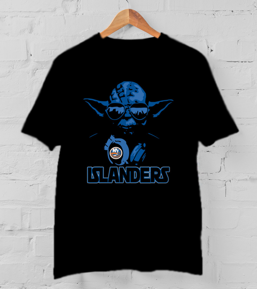 Yoda Star Wars New York Islanders Fans NY Islanders Logo Yoda T-Shirt