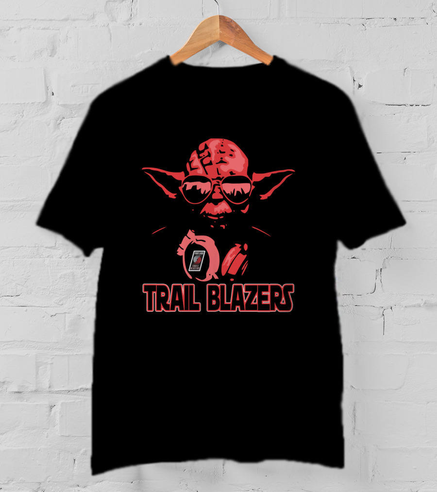 Yoda Star Wars Portland Trail Blazers Fan Style T-Shirt