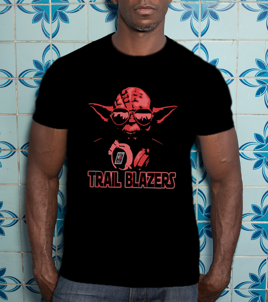 Yoda Star Wars Portland Trail Blazers Fan Style T-Shirt