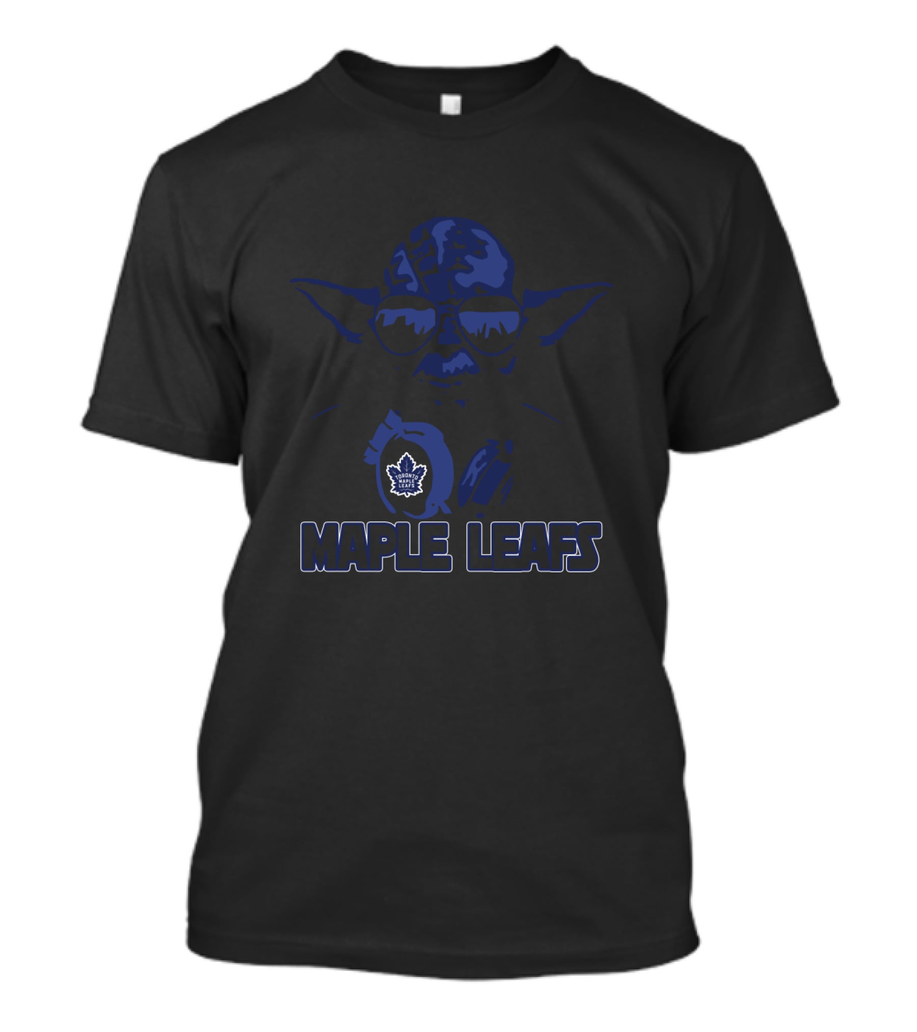 Yoda Star Wars Fan In Toronto Maple Leafs Hockey Gear T-Shirt
