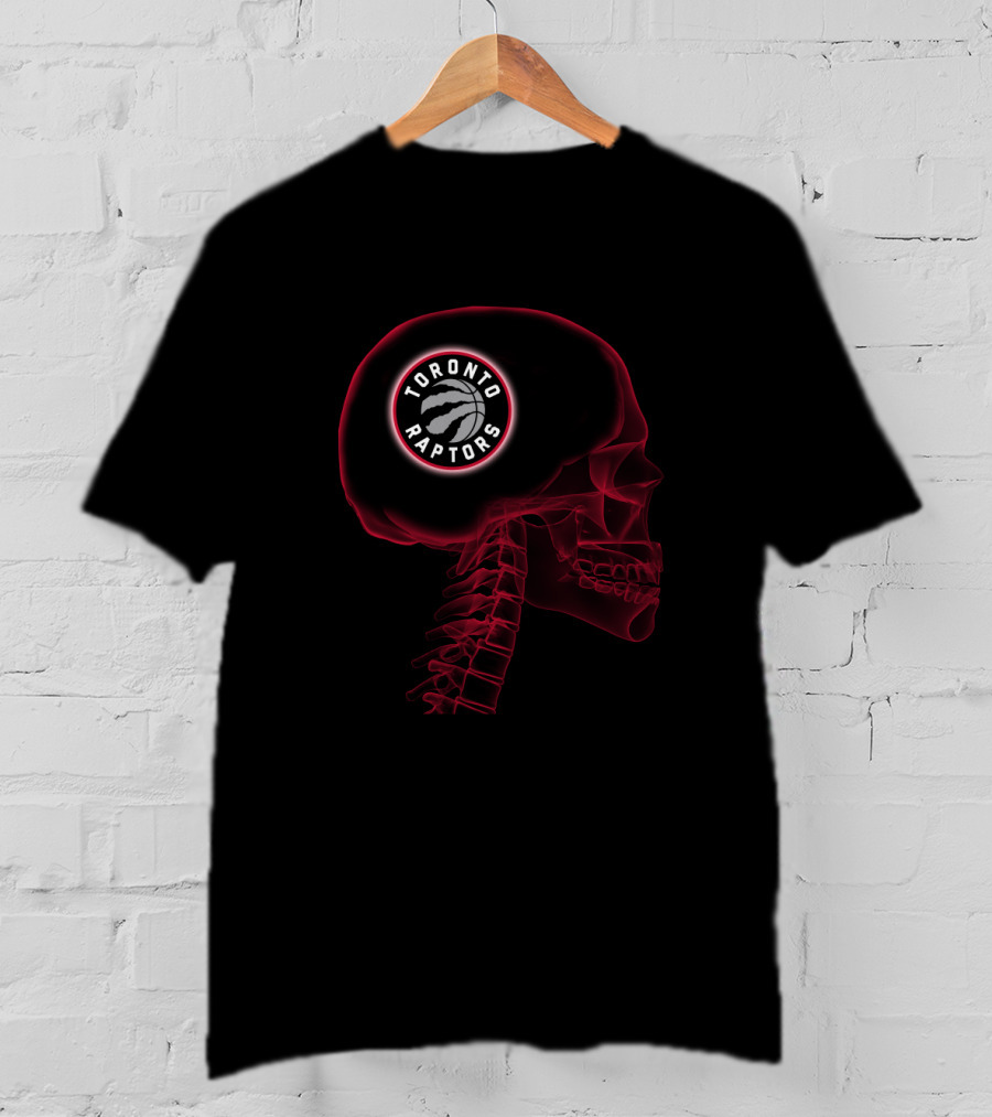 Toronto Raptors Skull Brain Halloween T-Shirt