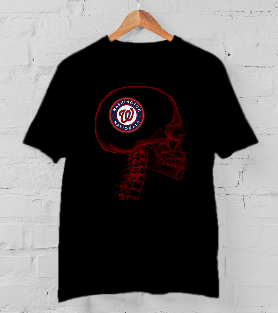 Washington Nationals Inside My Mind Logo X-Ray Skeleton Visualization T-Shirt