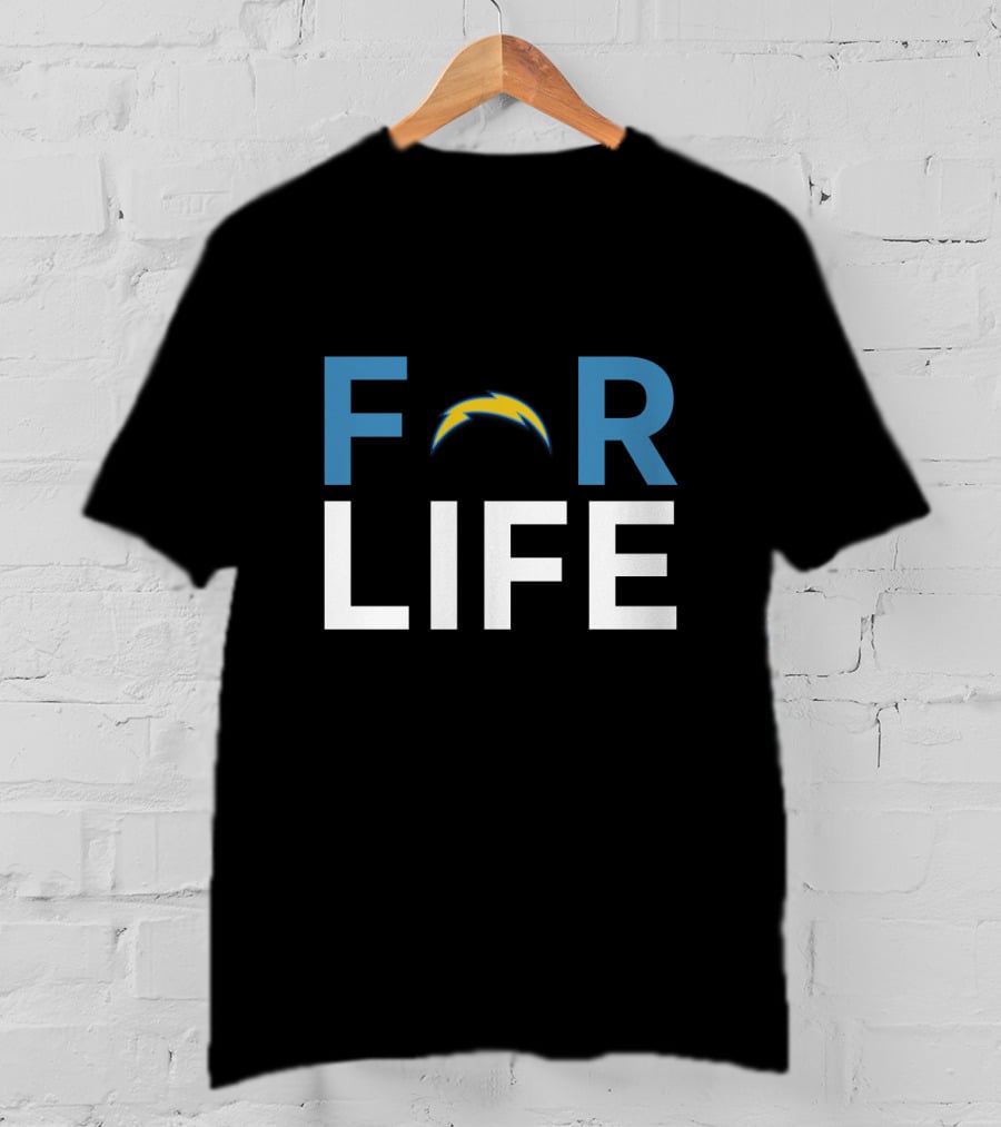 Los Angeles Chargers Bolt For Life Fan Commitment T-Shirt