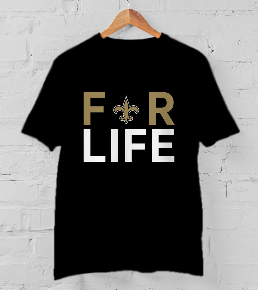 For Life New Orleans Saints Fans Fleur-De-Lis T-Shirt