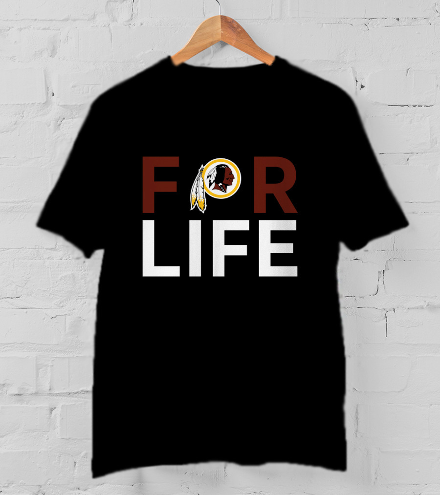 Washington Redskins For Life Fan Loyalty Icon T-Shirt