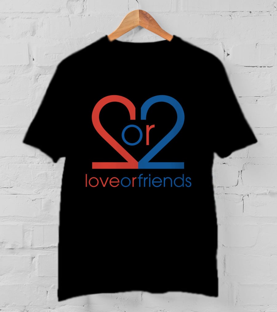 Loveorfriends Heart Symbol Text T-Shirt