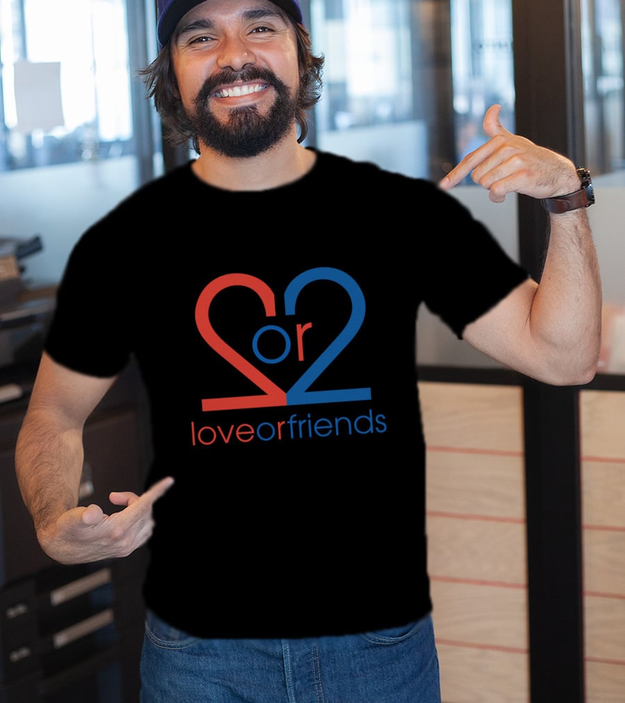 Loveorfriends Heart Symbol Text T-Shirt