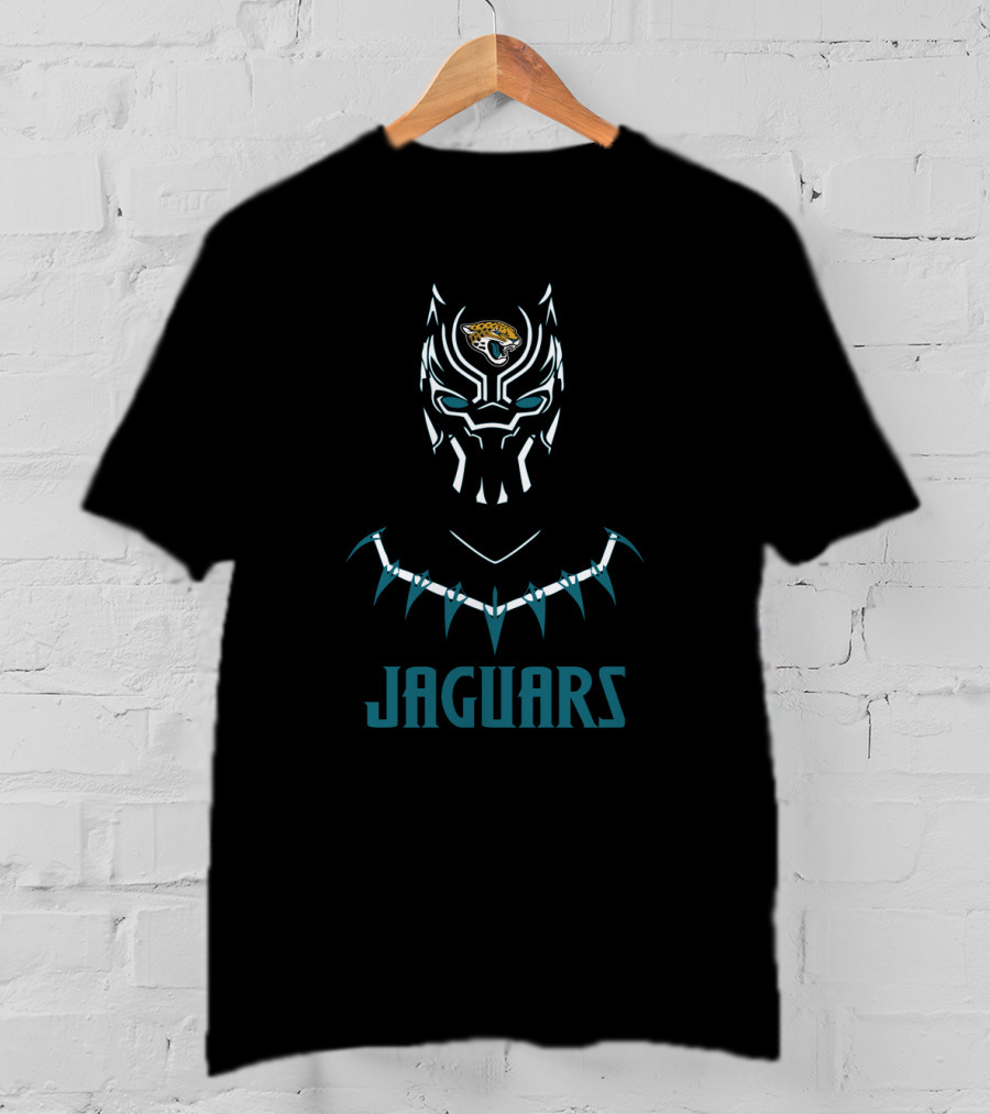Jaguars Black Panther Fan Logo Fusion T-Shirt