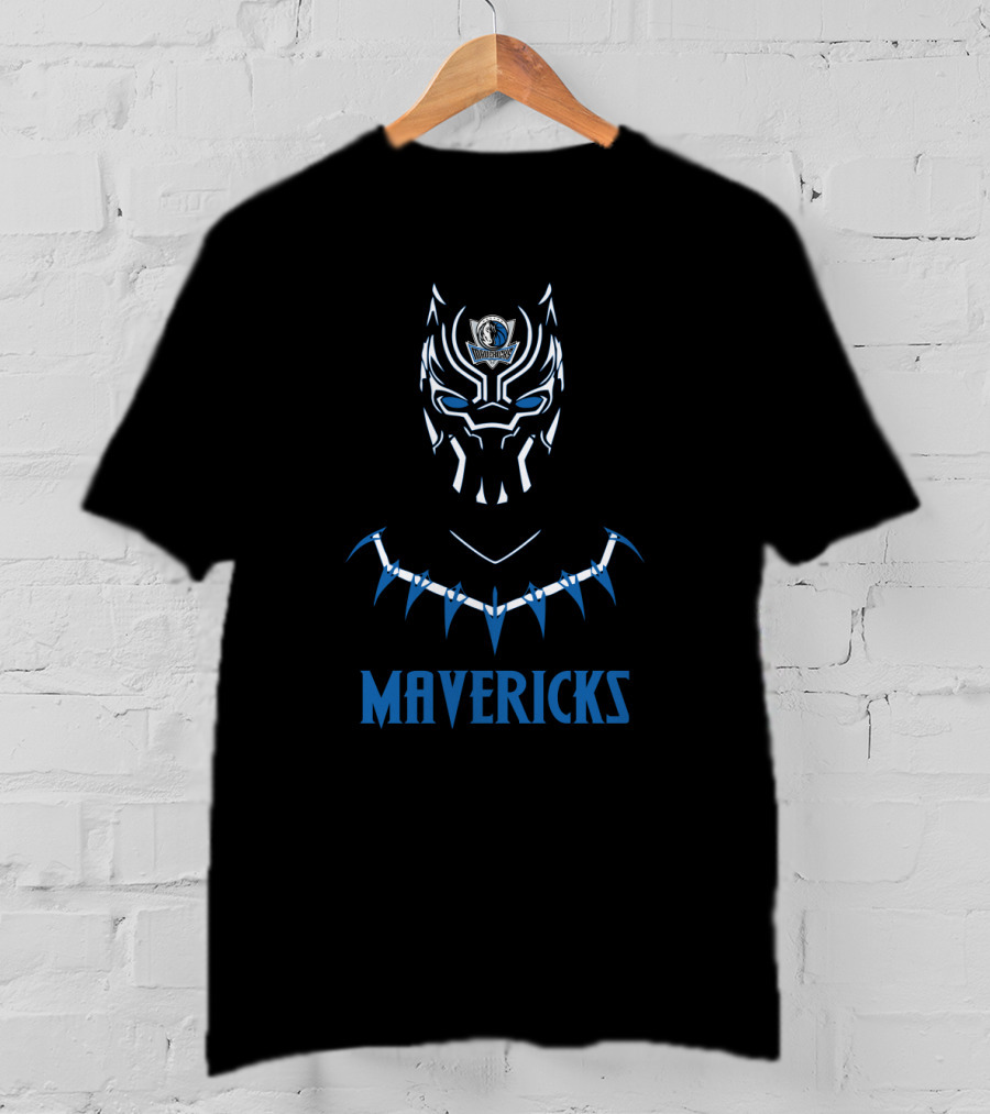 Black Panther Mavericks Logo Fusion T-Shirt