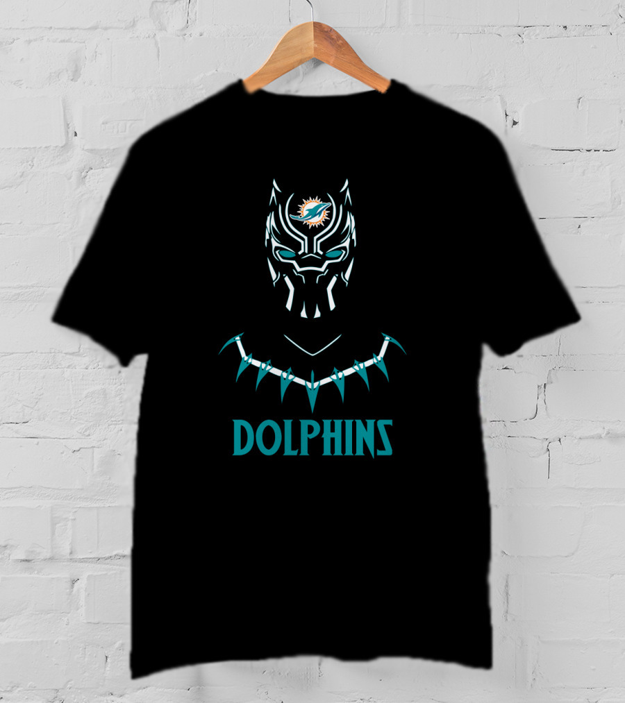 Black Panther Miami Dolphins Fans T-Shirt