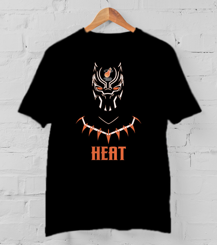 Black Panther Miami Heat Fan Mashup T-Shirt