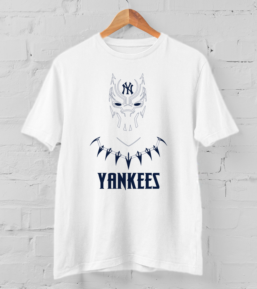 New York Yankees Black Panther Fan Logo Mashup T-Shirt