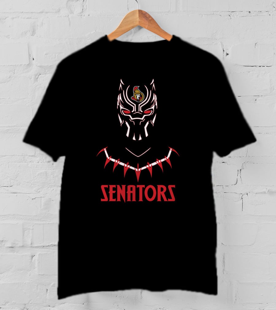 Black Panther Inspired Ottawa Senators Fan T-Shirt