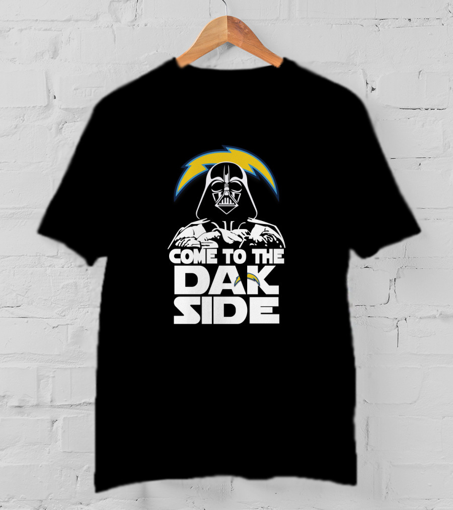 Come To The Dark Side Darth Vader Los Angeles Chargers Fans T-Shirt