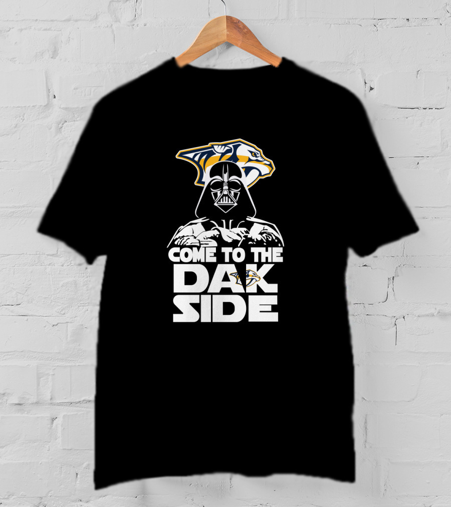 Nashville Predators Fans Come To The Dark Side Darth Vader Iconic Crossover T-Shirt