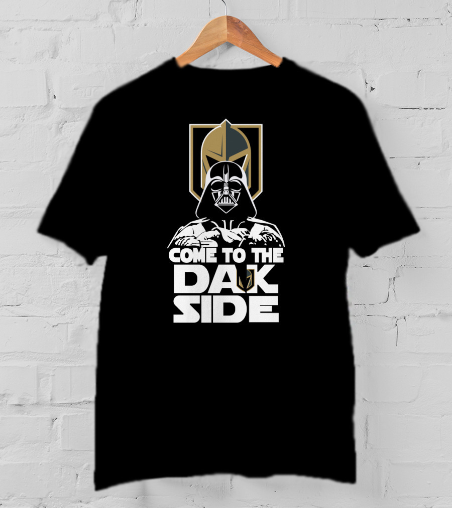 Come To The Dark Side Darth Vader Vegas Golden Knights Fan Crossover T-Shirt