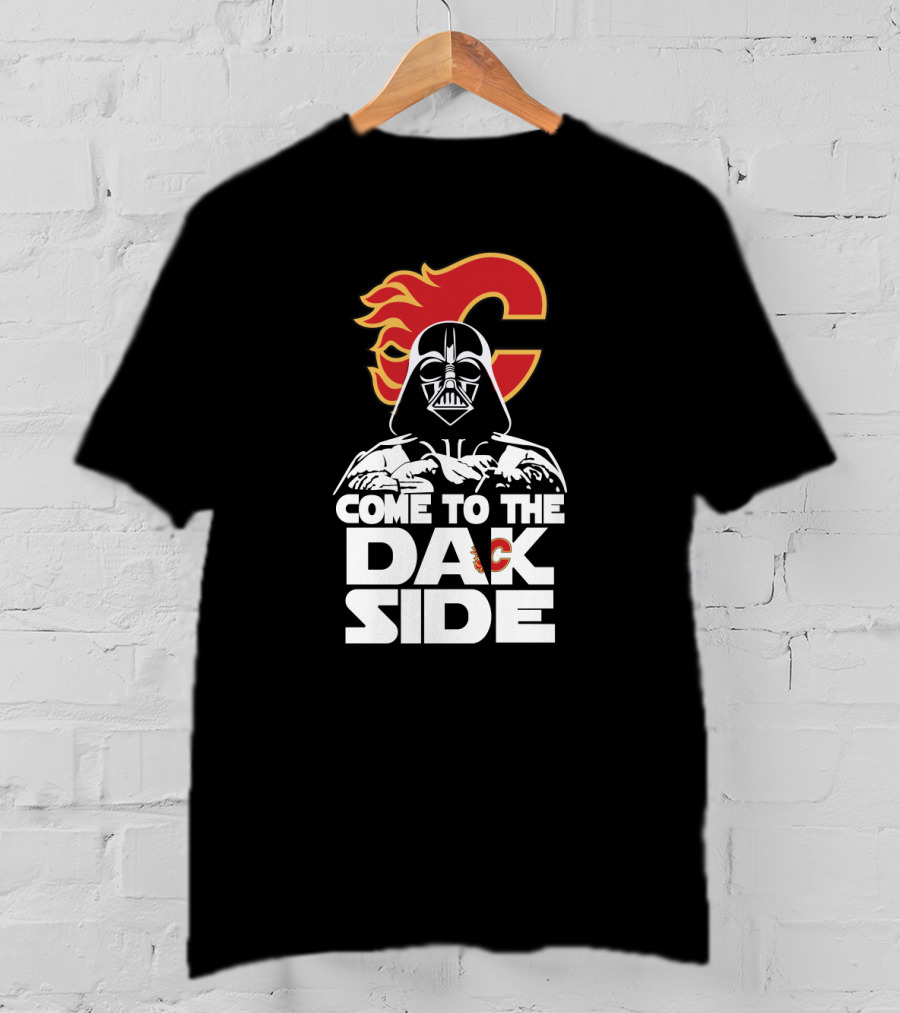 Come To The Dark Side Darth Vader Calgary Flames Fans T-Shirt