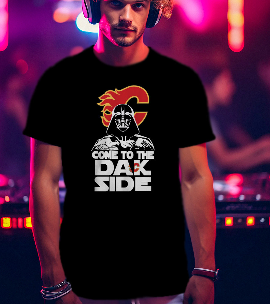 Come To The Dark Side Darth Vader Calgary Flames Fans T-Shirt