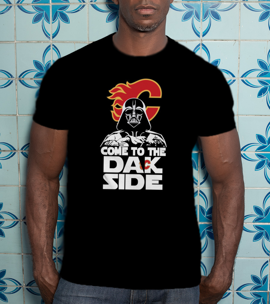Come To The Dark Side Darth Vader Calgary Flames Fans T-Shirt