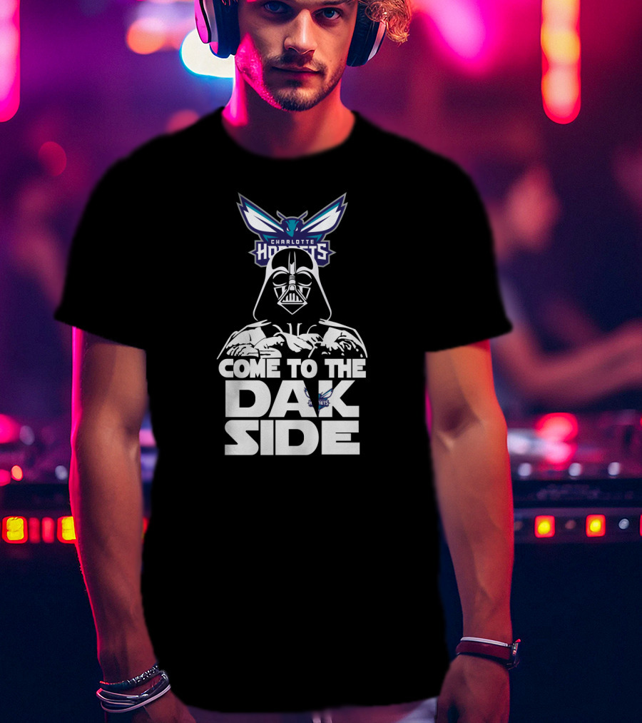 Darth Vader Come To The Dark Side Charlotte Hornets Fans T-Shirt