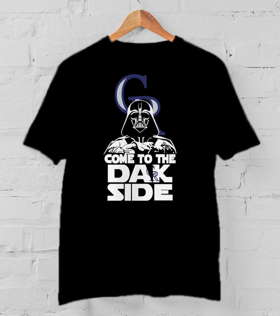 Come To The Dark Side Darth Vader Colorado Rockies Logo Fans T-Shirt