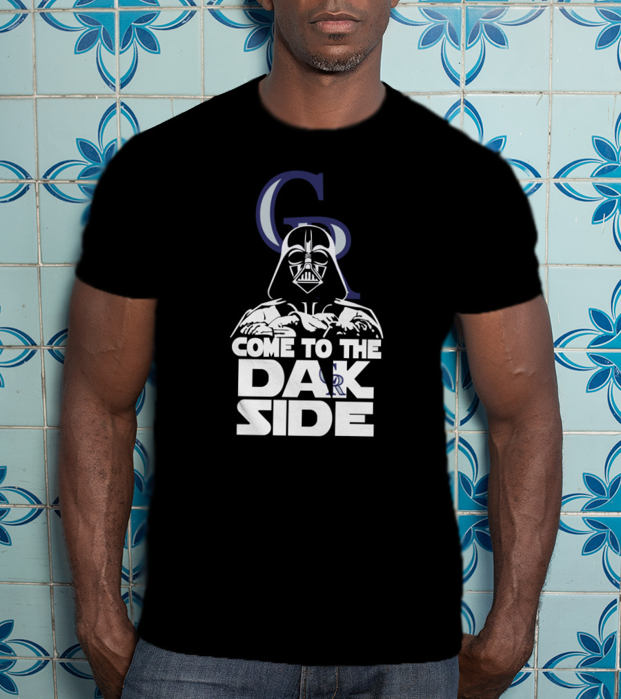 Come To The Dark Side Darth Vader Colorado Rockies Logo Fans T-Shirt