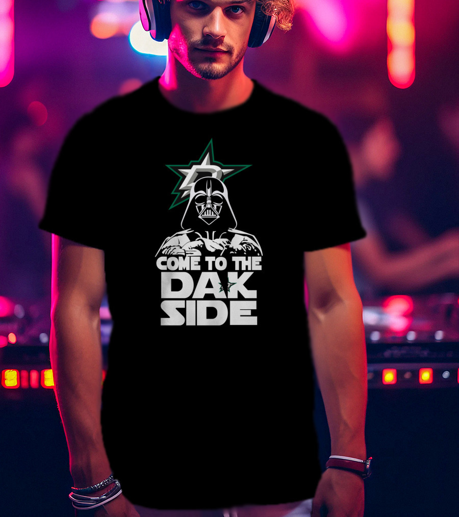 Dallas Stars Fans Darth Vader Come To The DAK Side T-Shirt