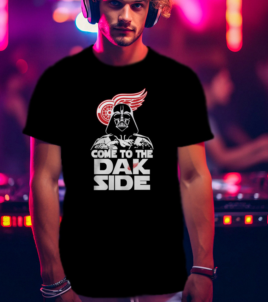 Darth Vader Come To The Dark Side Detroit Red Wings Fans T-Shirt