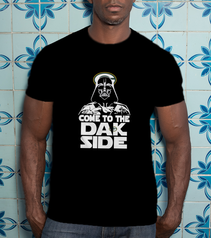 Come To The Dak Side Darth Vader Green Bay Packers Fans T-Shirt
