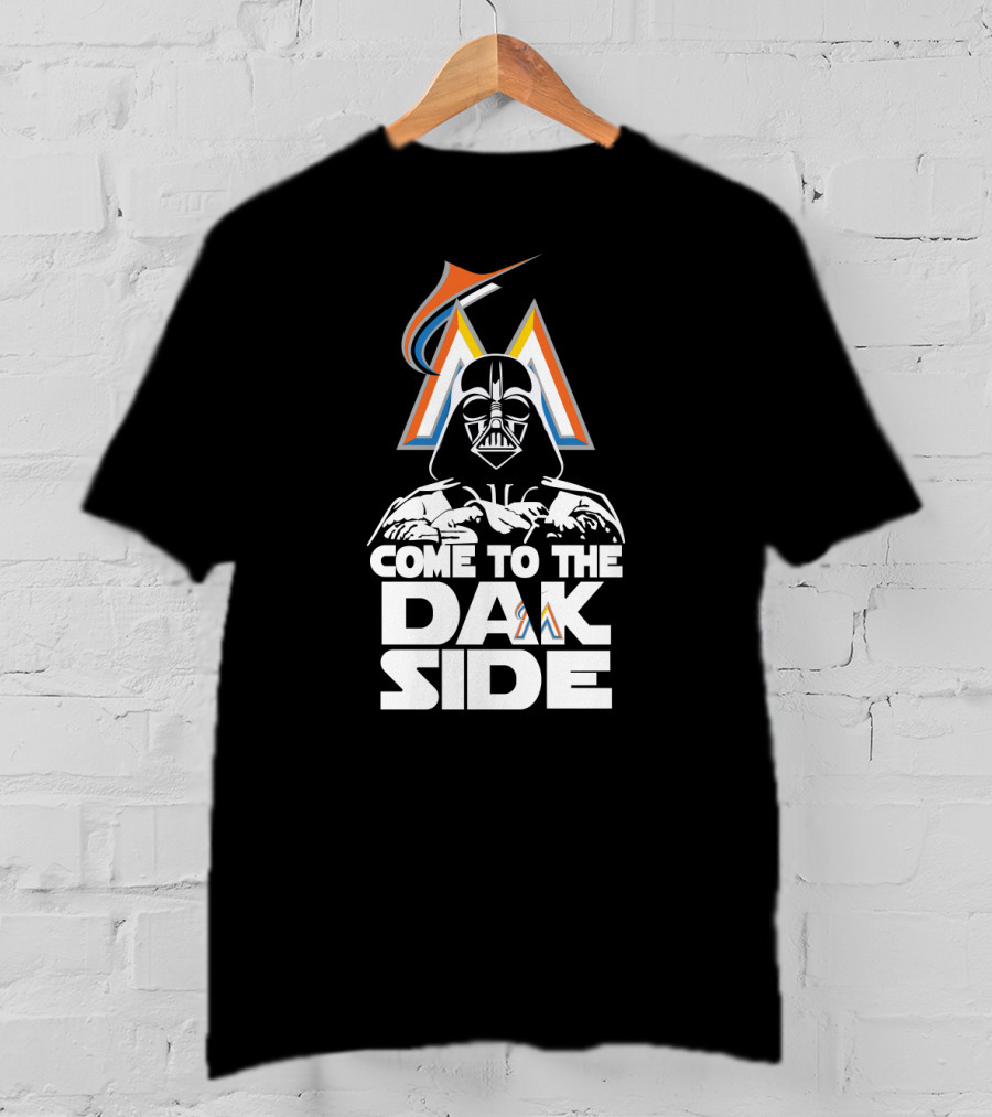 Come To The Dark Side Darth Vader Miami Marlins Fans T-Shirt