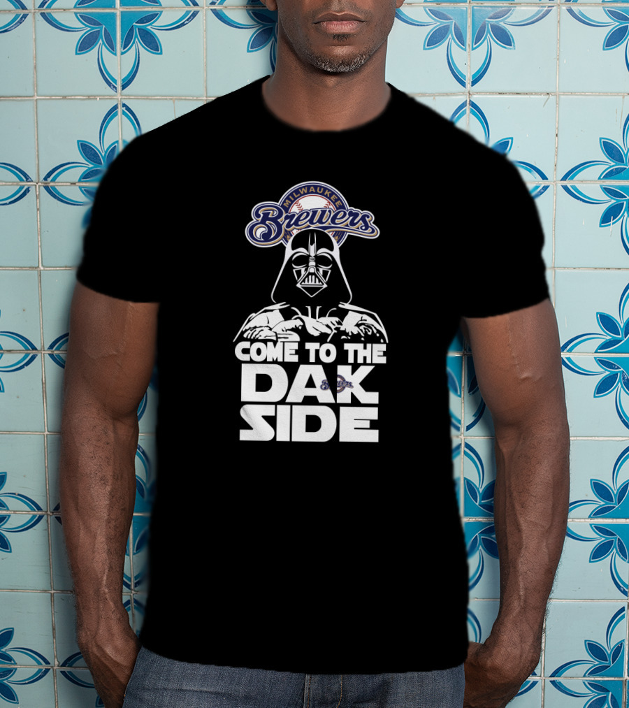 Milwaukee Brewers Fans Come To The Dark Side Darth Vader Crossover T-Shirt