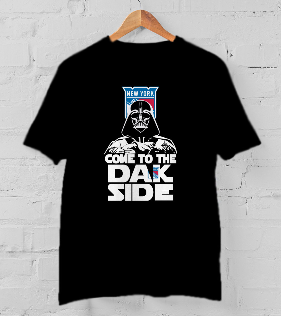 New York Rangers Fan Mashup Come To The Dark Side Darth Vader T-Shirt