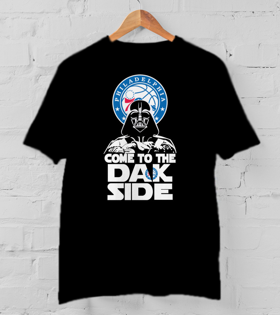 Darth Vader Come To The Dark Side Philadelphia 76ers Fans T-Shirt