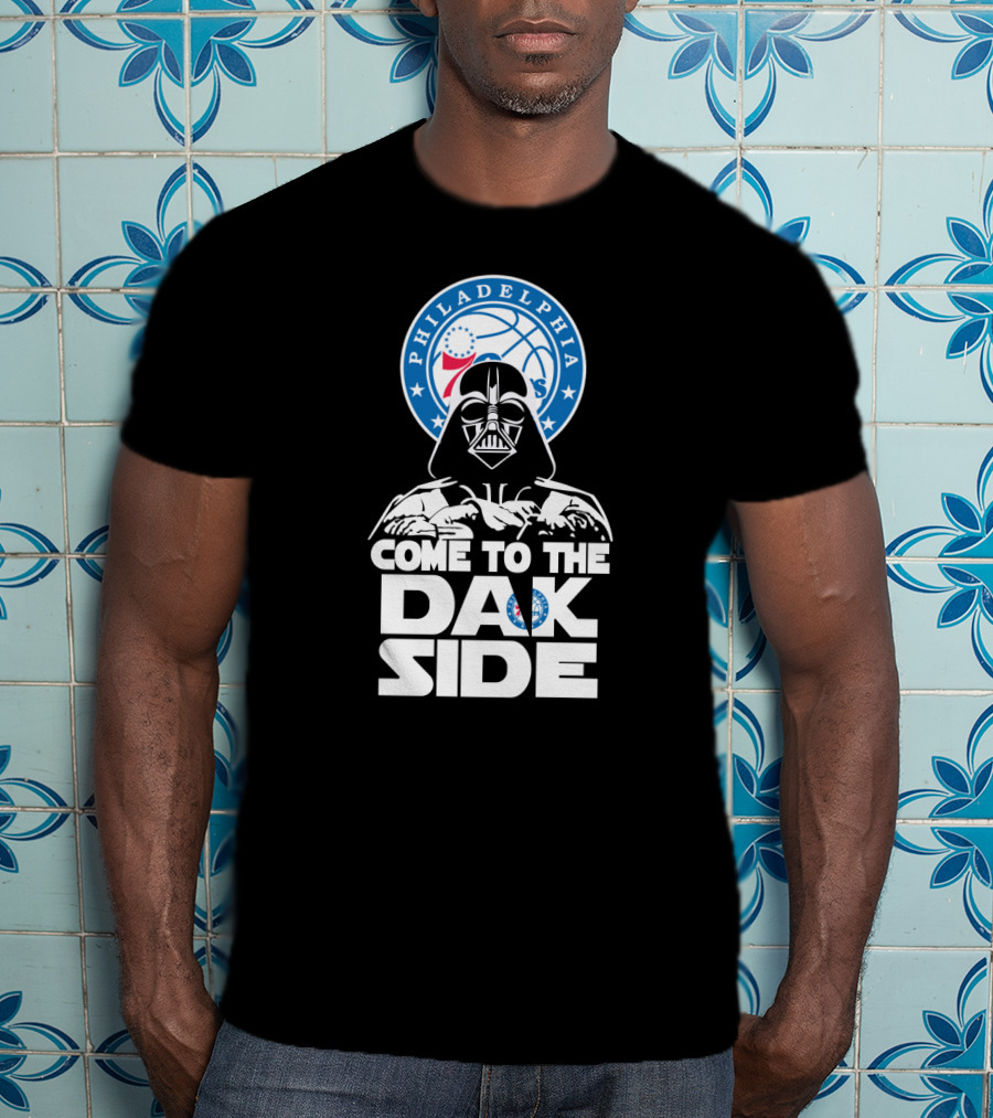 Darth Vader Come To The Dark Side Philadelphia 76ers Fans T-Shirt