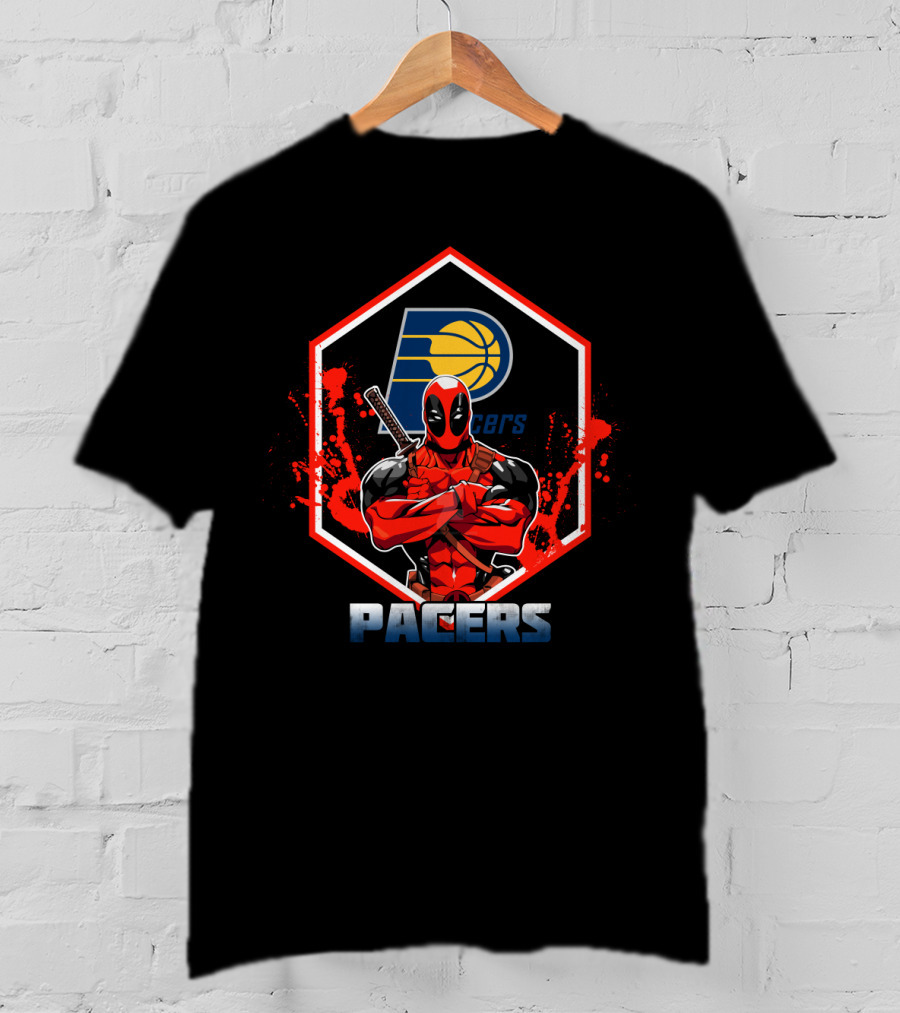 Deadpool Indiana Pacers Logo Crossover T-Shirt