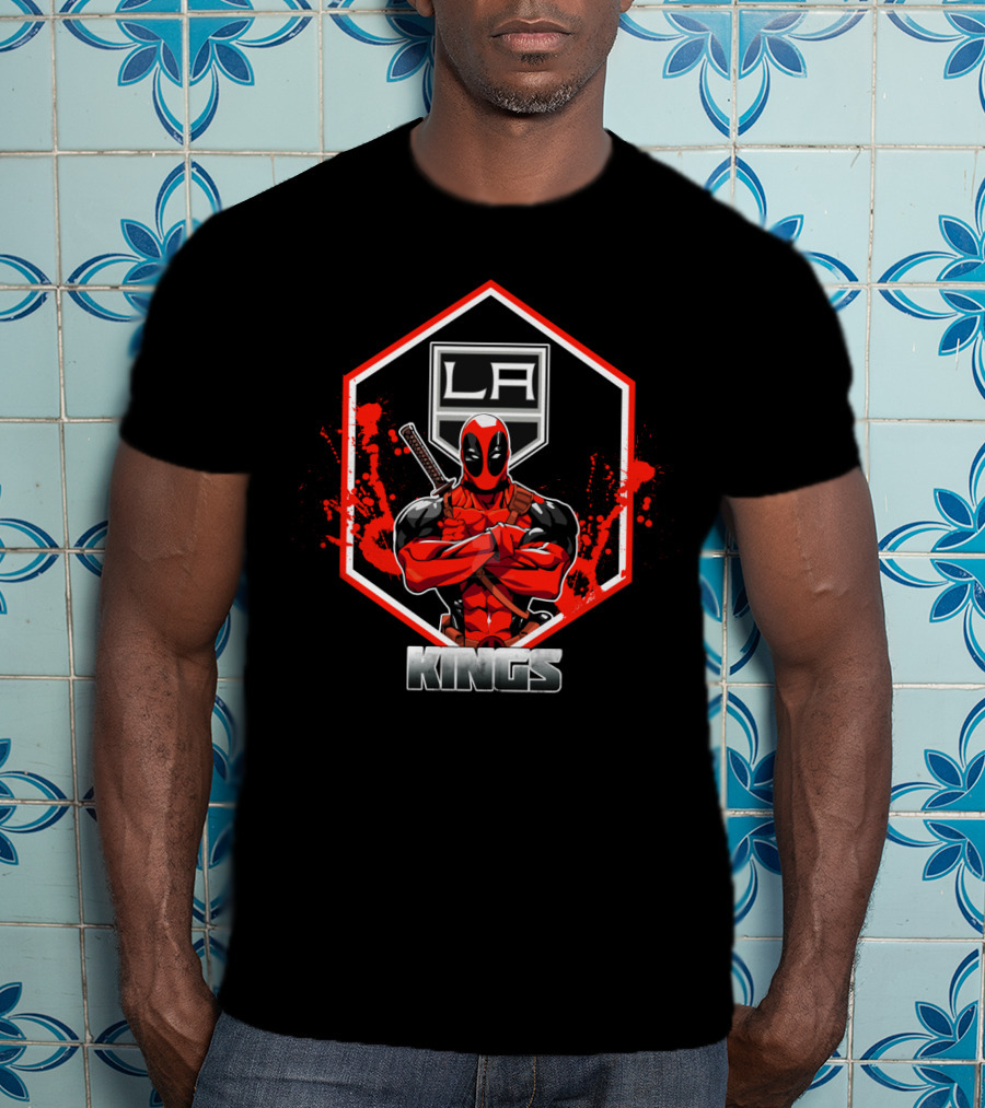 Deadpool LA Kings Fans United Graphic Hero T-Shirt
