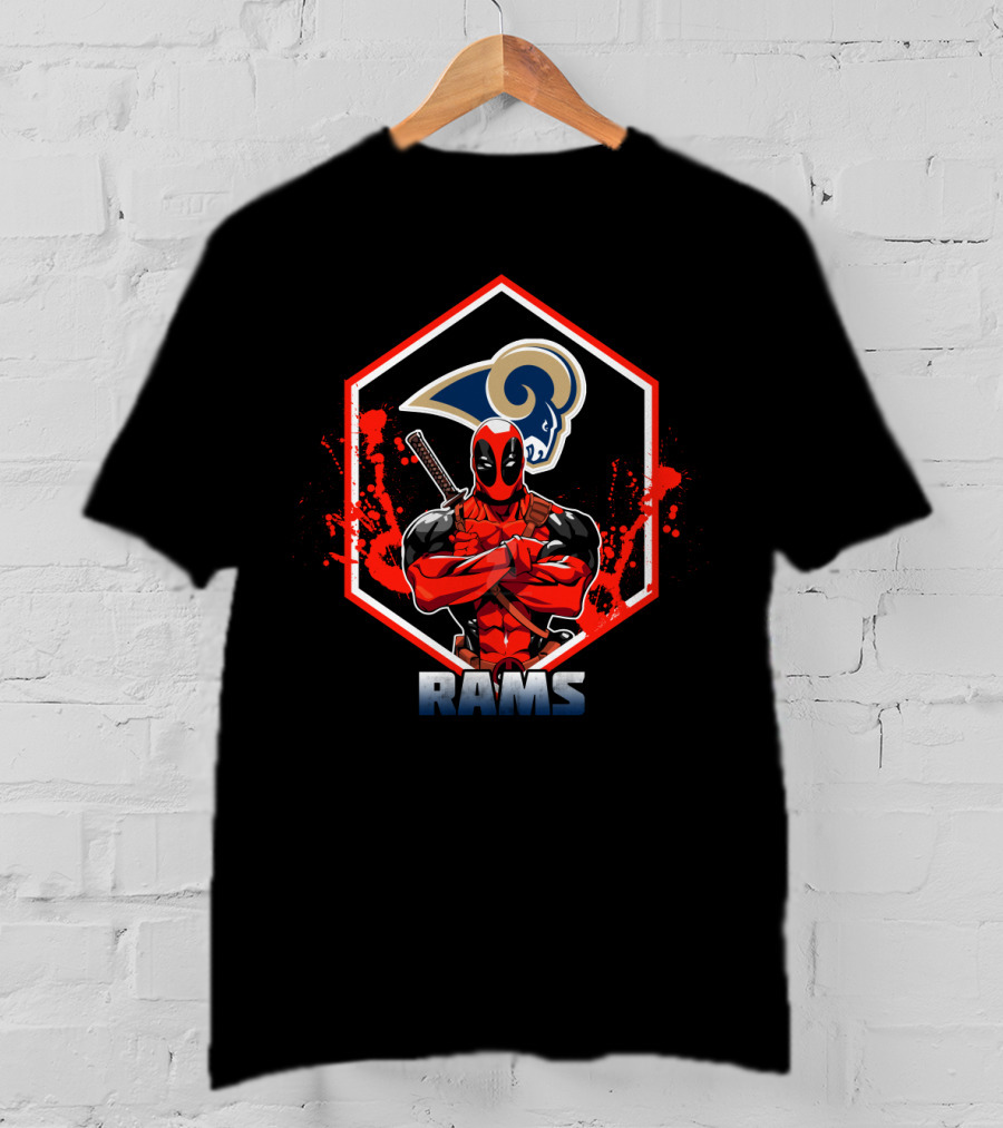 Deadpool Rams Fans Los Angeles Collaboration T-Shirt