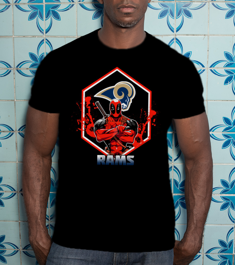 Deadpool Rams Fans Los Angeles Collaboration T-Shirt