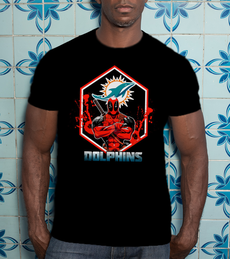Deadpool Miami Dolphins Combination T-Shirt
